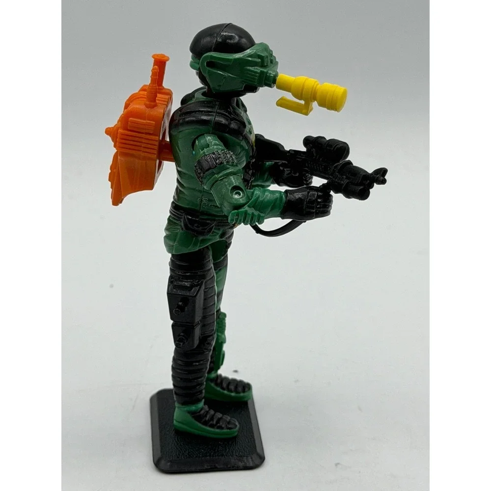 Vintage 1989 GI Joe COBRA NIGHT-VIPER v1 Action Figure Orange Funskool Backpack